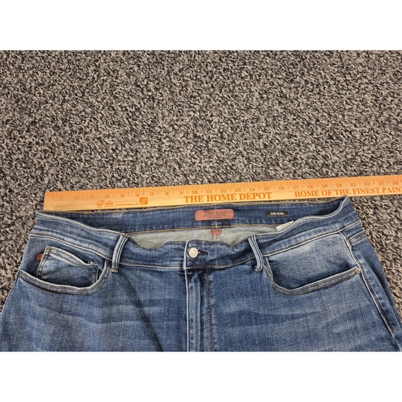 Judy Blue Jeans Womens 22W Dad Straight High Rise Stretch Raw Hem Ripped Denim - Picture 3 of 9